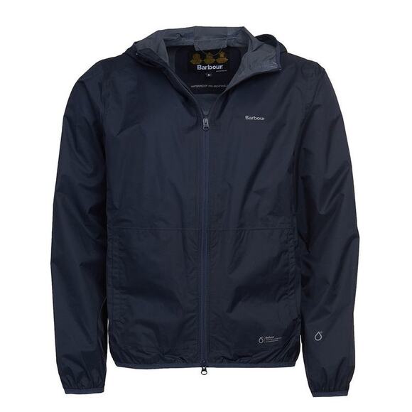 Barbour Grizedale Waterproof Hooded Rain Jacket Mens Large Navy Outdoors Hiking - Picture 4 of 12
